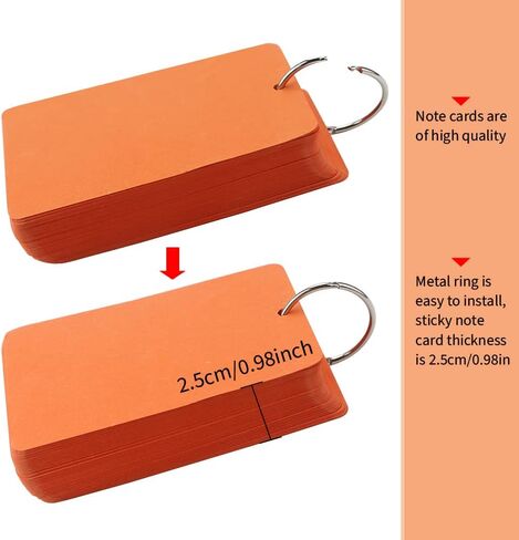 600 ورقة من بطاقات الفهرسة الثقيلة، وبطاقات ملاحظات مقاس 3 × 5 بوصة مع فتحة، وبطاقات دراسة ملونة و10 قطع من حلقات أوراق فضفاضة لبطاقات وصفات التعلم المدرسية in Kuwait