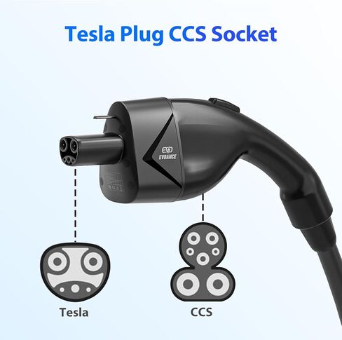 محول CCS1 إلى Tesla، شاحن فائق محمول لطراز Tesla 3/S/X/Y 250KW CCS1 إلى محول شاحن Tesla متوافق مع محطة شحن سريعة من المستوى 3 مع قابس CCS in Kuwait