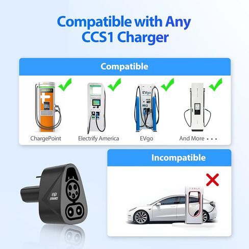محول CCS1 إلى Tesla، شاحن فائق محمول لطراز Tesla 3/S/X/Y 250KW CCS1 إلى محول شاحن Tesla متوافق مع محطة شحن سريعة من المستوى 3 مع قابس CCS in Kuwait