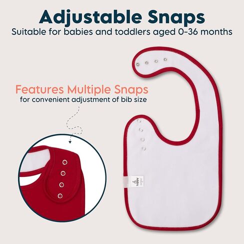 Organic Cotton Drool Bibs | Soft and Absorbent | Baby Infant Boys and Girls | Teething, Drooling in Saudi Arabia