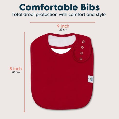 Organic Cotton Drool Bibs | Soft and Absorbent | Baby Infant Boys and Girls | Teething, Drooling in Saudi Arabia