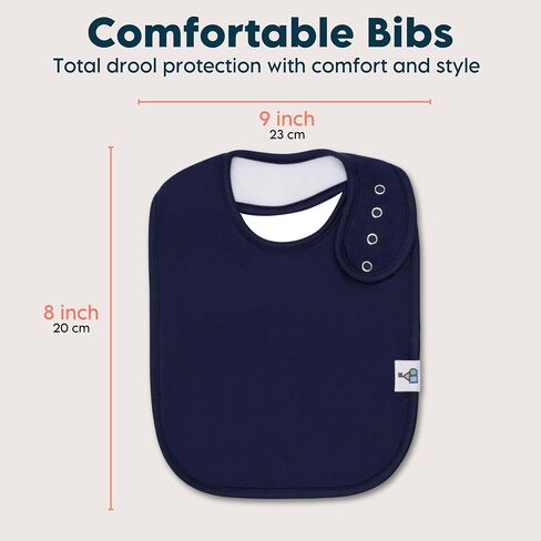 Organic Cotton Drool Bibs | Soft and Absorbent | Baby Infant Boys and Girls | Teething, Drooling in Saudi Arabia