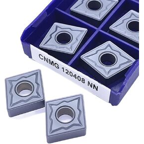 Indexable Carbide Lathe Tool CNMG120408 NN LT10 Carbide Inserts External Turning Tool CNC Lathe Turning for Stainless Steel (Size : CNMG120404 NN LT10) in Kuwait
