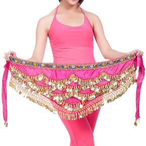 Dance Belt Wrap Costume Belt Skirt Scarf Dance Hip Belt Shinny Belt Belly Dance Hip Scarf in Kuwait