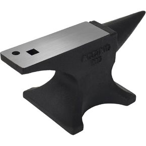 Single Horn Anvil, 110Lbs/50kg Cast Steel Anvil, High Hardness Rugged Round Horn Anvil Blacksmith, Large Countertop and Stable Base Metalsmith Tool for Bending and Shaping in Saudi Arabia