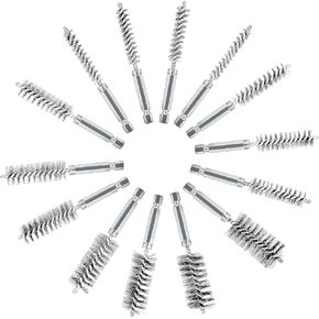 14-Piece Set of Stainless Steel Wire Brushes for Drills, 5/16 to 1 Inch, 1/4 Inch Hex Shank, Ideal for Pipe, Metal, Rust Removal, and Deburring in Saudi Arabia