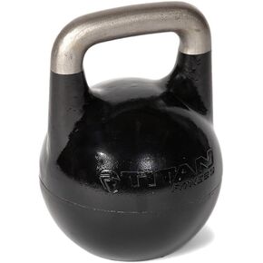 Titan Fitness Adjustable Competition Kettlebell, 12-32 KG, Ergonomic Smooth Grip Handle, Flat Base for Floor Exercises, Strength Training Kettlebells for Home Gym in Kuwait