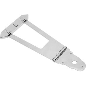 Alomejor Trapeze Tailpiece, 6-String Alloy Guitar Bridge for Jazz Archtop and Acoustic Guitars Silver Metal Replacement Tailpiece with Adjustable Saddle in Saudi Arabia