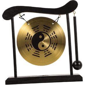 PRETYZOOM Gong Stand Mallet Chinese Dragon Decorations Desktop Gong Instrument Home Decor in Kuwait