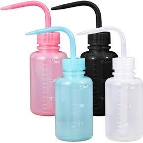 4pcs Tattoo Wash Bottle,Wash Bottles Squeeze for Lab,150 ml/5 oz Tattoo Squeeze Bottle with Narrow Mouth and Scale Labels,Succulent Squirt Bottles for Plant Flower Succulent Watering,4 Colors in Saudi Arabia