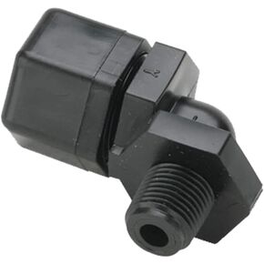 P8ME6 Fast & Tite Polypropylene Male Elbow Fitting, 90 Degree Angle, 1/2" Compression Tube x 3/8" Male NPTF, Black in Saudi Arabia