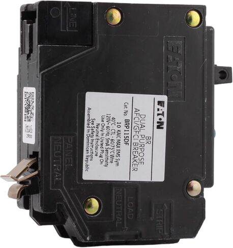 CUTLER-HAMMER BRP115DF 15 Amp Single Pole Dual Function Circuit Breaker - AFCI/GFCI Protection, 120 Volt, Plug-On Neutral, UL Listed (1) in Saudi Arabia