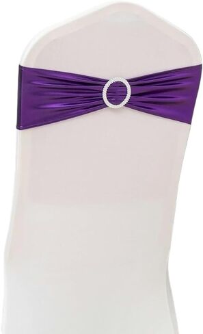 كرسي SASH ، 10pcs/Lot Chair Sashes Decoration Cover Band for Party Decor (Silver) in Kuwait