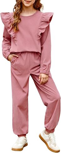 Blibean Girls 2025 Fall Cloths مجموعات الأطفال ملابس العرق الحجم 6-15 سنة in Saudi Arabia