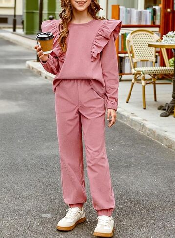 Blibean Girls 2025 Fall Cloths مجموعات الأطفال ملابس العرق الحجم 6-15 سنة in Saudi Arabia