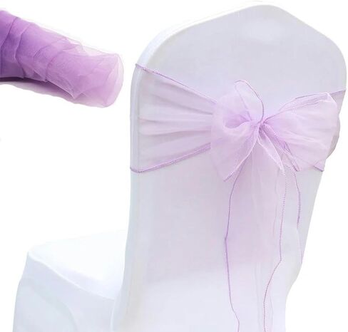 Chair sash,10pcs Chair Sashes Knot Bands for Banquet Event Decoration Home Textile Cover(Lavender) in Kuwait