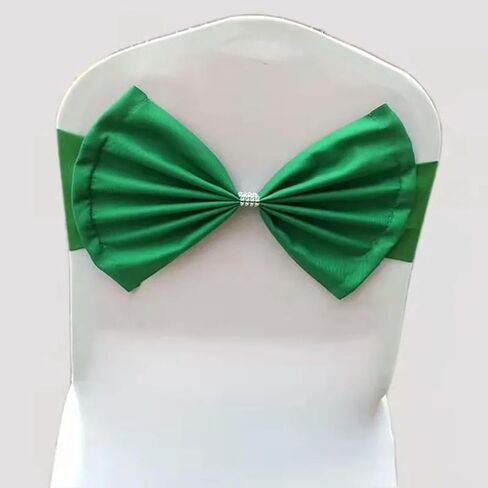 كرسي SASH ، 20 قطعة مرونة تمتد مع دنة مع Polyester Bow Hotel Party Tie (Burgundy) in Kuwait