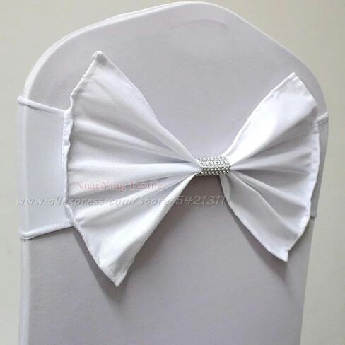 كرسي SASH ، 20 قطعة مرونة تمتد مع دنة مع Polyester Bow Hotel Party Tie (Burgundy) in Kuwait