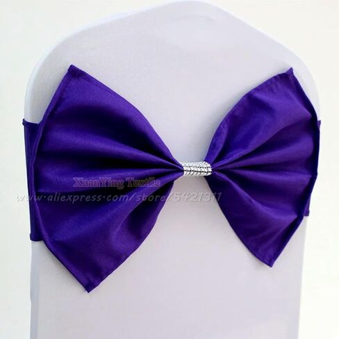 كرسي SASH ، 20 قطعة مرونة تمتد مع دنة مع Polyester Bow Hotel Party Tie (Burgundy) in Kuwait