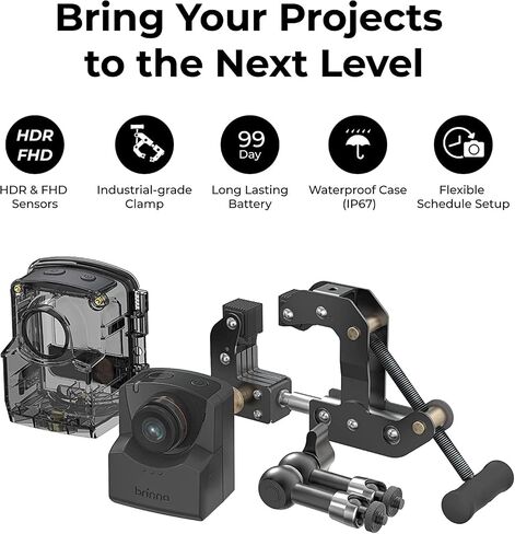 Brinno Empower TLC2020 Time Lapse Cameras with ATH1000 Waterproof Cases (2 of Each) | 99-Day Battery Life | Captures Professional 1080P HDR Timelapse, Stop Motion and Step Videos | 2 Pack in Saudi Arabia