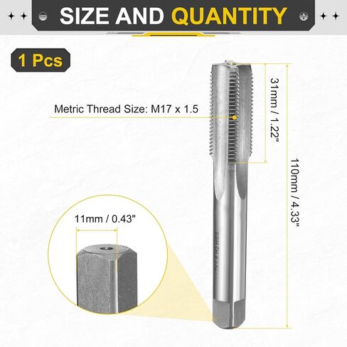 UXCELL HAND PLUP TAP M12 x 1.5 H2 METRIC THREEP STYLL TAPS TARTER FLUTE TAPPER TAPPATING THRAPPHING THREAPTING THREAP in Saudi Arabia