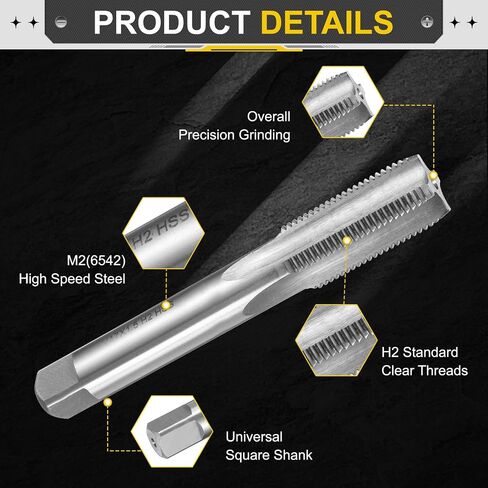 UXCELL HAND PLUP TAP M12 x 1.5 H2 METRIC THREEP STYLL TAPS TARTER FLUTE TAPPER TAPPATING THRAPPHING THREAPTING THREAP in Saudi Arabia
