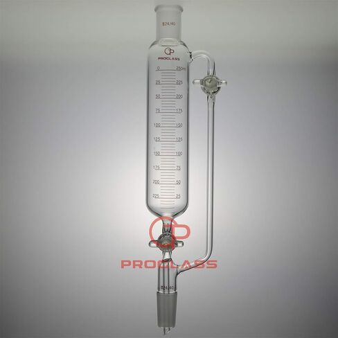 250mL Graduated Pressure Equalizing Funnel Double Glass Stopcock (24/40) in Saudi Arabia