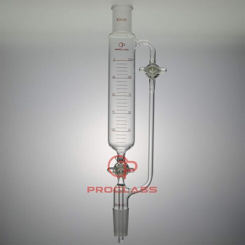 125mL Graduated Pressure Equalizing Funnel Double Glass Stopcock (14/20) in Saudi Arabia