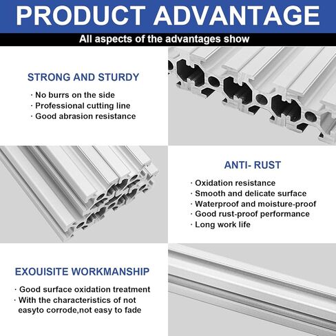 10pcs t Slot 2020 Aluminium Prouge Standard European 250mm (9.8 ') in Saudi Arabia
