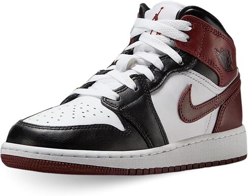 Air Jordan 1 Mid Se Big Kids 'Shoes (HF3193-102 ، White/Black/Dark Pony) in Saudi Arabia