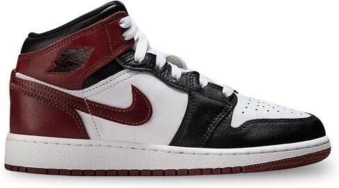 Air Jordan 1 Mid Se Big Kids 'Shoes (HF3193-102 ، White/Black/Dark Pony) in Saudi Arabia