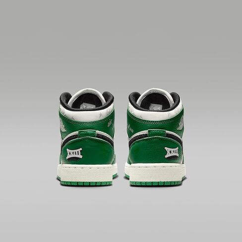 Air Jordan 1 Mid SE Big Kids 'أحذية (HF3200-300 ، Pine Green/Black/Team Orange/Sail) in Saudi Arabia