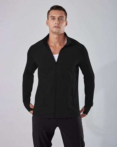 السترة الرياضية الخفيفة للرجال الخفيفة الوزن الجاف الجاف الكامل zip Stand Stand Running Performance Shirt in Saudi Arabia