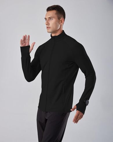 السترة الرياضية الخفيفة للرجال الخفيفة الوزن الجاف الجاف الكامل zip Stand Stand Running Performance Shirt in Saudi Arabia