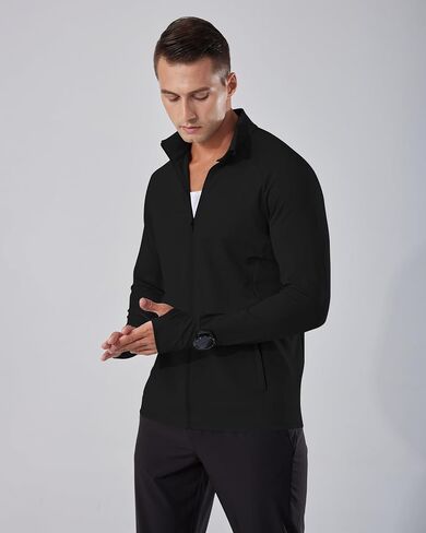 السترة الرياضية الخفيفة للرجال الخفيفة الوزن الجاف الجاف الكامل zip Stand Stand Running Performance Shirt in Saudi Arabia