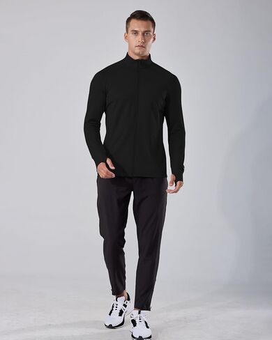 السترة الرياضية الخفيفة للرجال الخفيفة الوزن الجاف الجاف الكامل zip Stand Stand Running Performance Shirt in Saudi Arabia