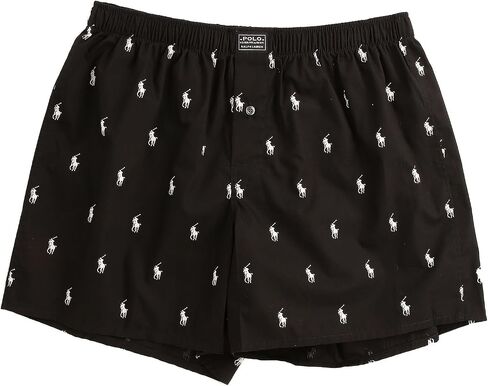 POLO RALPH LAUREN All Over Pony Player Woven Boxer Cruise Navy/Bermuda Blue Aopp LG in Saudi Arabia