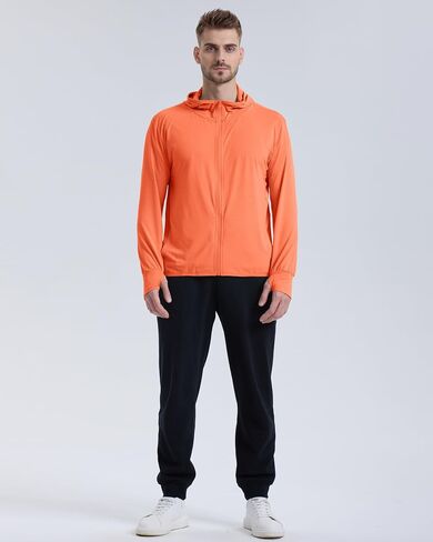 Men's UPF 50+ Sun Protection Lightweight Hoodie Jacket Full Zip Long Sleeve Hiking Fishing Outdoor Performance in Saudi Arabia