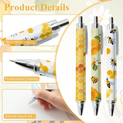 38PCS Rooster Point Pens Supplies ، أقلام الدجاج القابلة للسحب لعشاق الدجاج ، أقلام الكتابة الحبر السود in Saudi Arabia