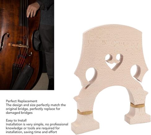 Adjustable Brass Screw Double Bass Bridge, Replacement Damaged Bridges for Double Bass (1/2) in Saudi Arabia