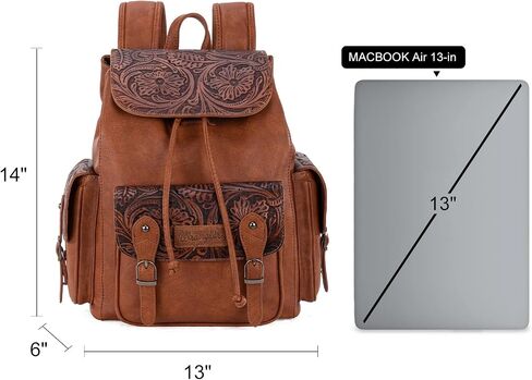 Montana West Wrangler Backpack Purse for Women Men Western Backpack Floral Tooled Travel Bags in Saudi Arabia