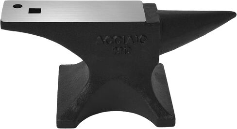 Single Horn Anvil, 110Lbs/50kg Cast Steel Anvil, High Hardness Rugged Round Horn Anvil Blacksmith, Large Countertop and Stable Base Metalsmith Tool for Bending and Shaping in Saudi Arabia