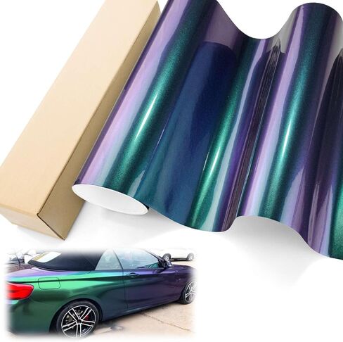 1.6ftx5ft galaxy gloss gloss purple green Chameleon Metallic Color Shift Change Vinyl Wrap Auto Car Sticker Screat Film Bubble Free Air Technology with Tool in Kuwait