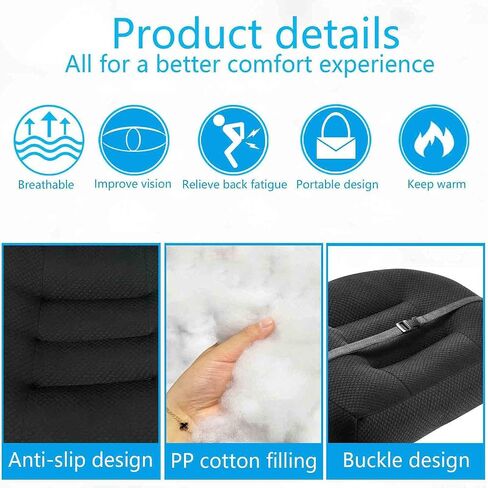 Adult Booster Seat for Car, 19"×18", 3" Thick Car Booster Seat for Short Drivers, Pillows for Driving, Driver Seat Cushion, Car Seat Cushions for Driving in Saudi Arabia