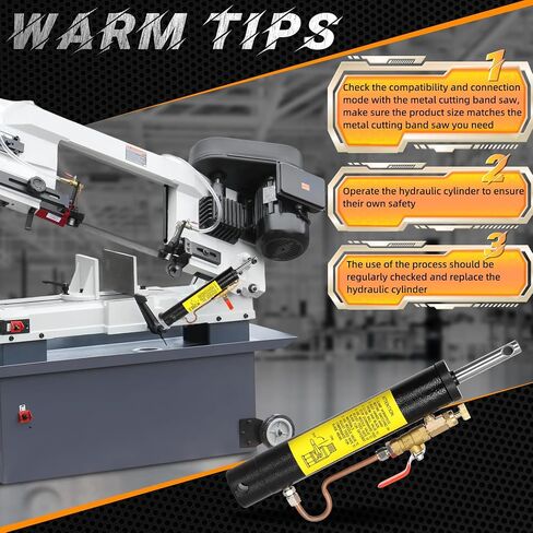 Hydraulic Cylinder for 7 x 12 Metal Cutting Band Saw, Compatible with BS-712N/BS-712R/BS-712B, Band Saw Hydraulic Cylinder, Hydraulic Downfeed Control Cylinder for Metal Bandsaw, Metal, Black in Saudi Arabia