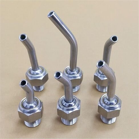 1pc الفولاذ المقاوم للصدأ SS304 CNC مخرطة برج برش الماء تبريد عالمي قابلة للتعديل فوهة تبريد الكوع (L60mm ، OD 5MM ID 3MM_1/4 ") in Kuwait