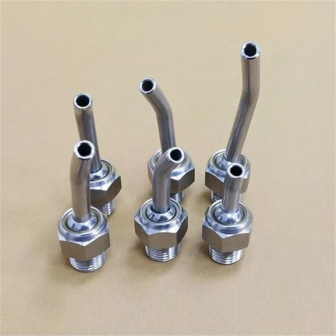 1pc الفولاذ المقاوم للصدأ SS304 CNC مخرطة برج برش الماء تبريد عالمي قابلة للتعديل فوهة تبريد الكوع (L60mm ، OD 5MM ID 3MM_1/4 ") in Kuwait