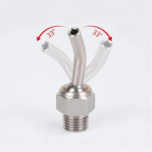1pc الفولاذ المقاوم للصدأ SS304 CNC مخرطة برج برش الماء تبريد عالمي قابلة للتعديل فوهة تبريد الكوع (L60mm ، OD 5MM ID 3MM_1/4 ") in Kuwait