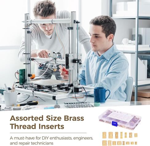 420 PCS Brass Trallentled Kit ، أحجام M2 M3 M5 ، المكسرات المحفوفة بالحرارة للإلكترونيات والآلات والطباعة ثلاثية الأبعاد in Kuwait