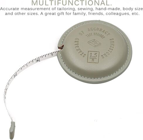 شريط قياس الشريط قياس الجسم لقياسات قطعة قماش خياطة خياطة خياطة خياطة القياسات الناعمة شريط القياس قياس 1.5 م/58.95in قياس شريط (بني) in Kuwait